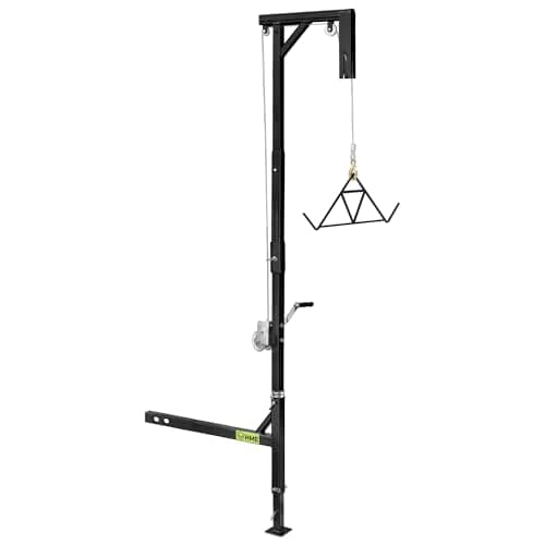 HME Products Truck Hitch Game Hoist Kit with Winch and Gambrel