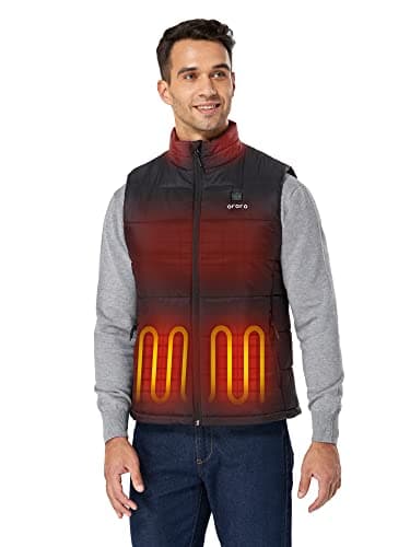 ORORO Men's Classic 4-Zone Heated Vest